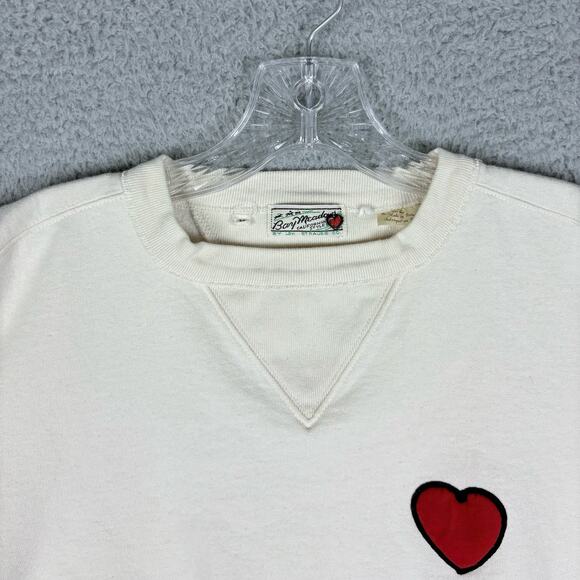 Levis Vintage LVC Bay Meadows Sweatshirt Men’s Medium Ivory Double V Heart Patch - Picture 4 of 10